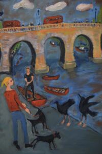 Dog Walkers by Richmond Bridge